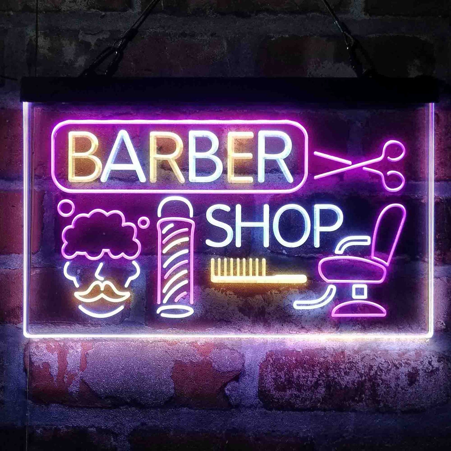 Barber Shop Pole Hair Cut Salon 3-Color LED Neon Light Sign - Way Up Gifts