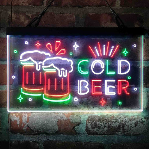 Cold Beer Bar Decoration Beer Mugs 3-Color LED Neon Light Sign - Way Up Gifts