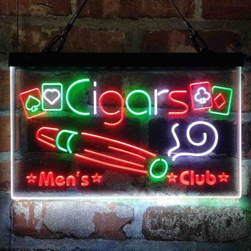 Cigar Men's Club Poker Room 3-Color LED Neon Light Sign - Way Up Gifts