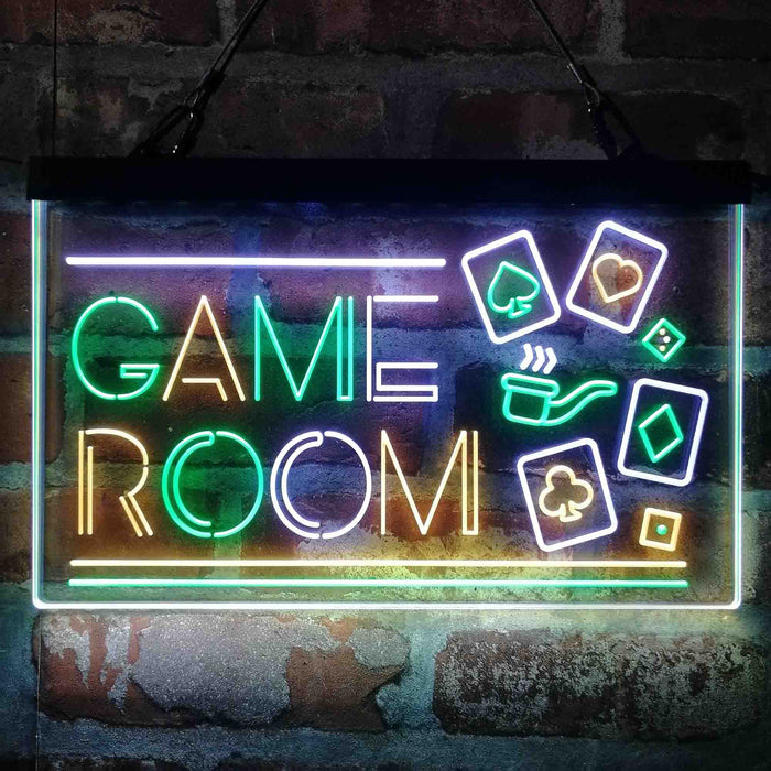 Game Room Poker Cigar 3-Color LED Neon Light Sign - Way Up Gifts