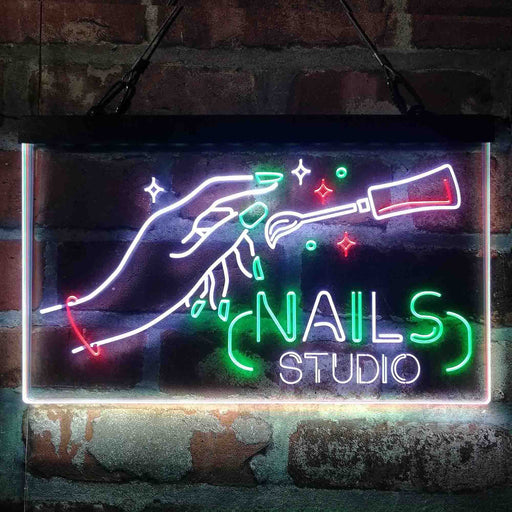 Nails Studio Beauty Salon 3-Color LED Neon Light Sign - Way Up Gifts