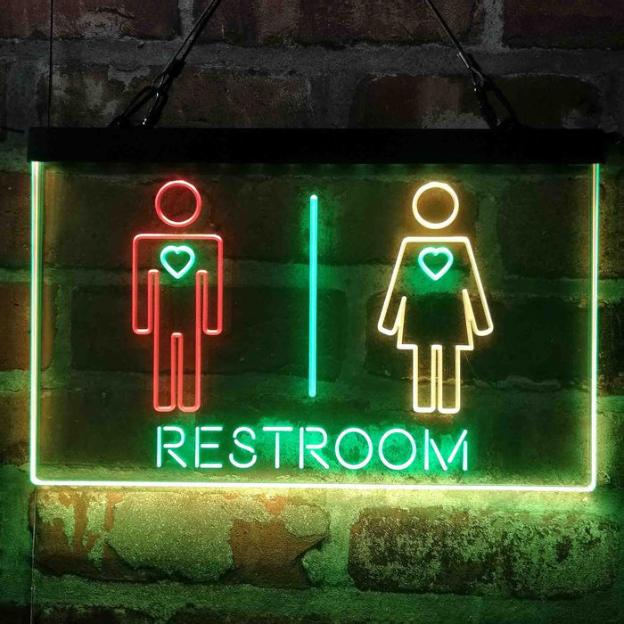 Restroom Toilet Men Women Unisex 3-Color LED Neon Light Sign - Way Up Gifts