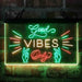Good Vibes Only Victory Hand 3-Color LED Neon Light Sign - Way Up Gifts