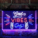 Good Vibes Only Victory Hand 3-Color LED Neon Light Sign - Way Up Gifts