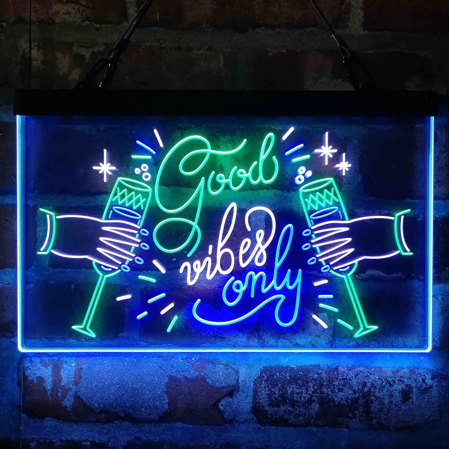 Good Vibes Blue Neon LED Sign