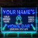 Personalized Champagne Glass Home Bar 3-Color LED Neon Light Sign - Way Up Gifts