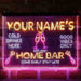 Personalized Champagne Glass Home Bar 3-Color LED Neon Light Sign - Way Up Gifts