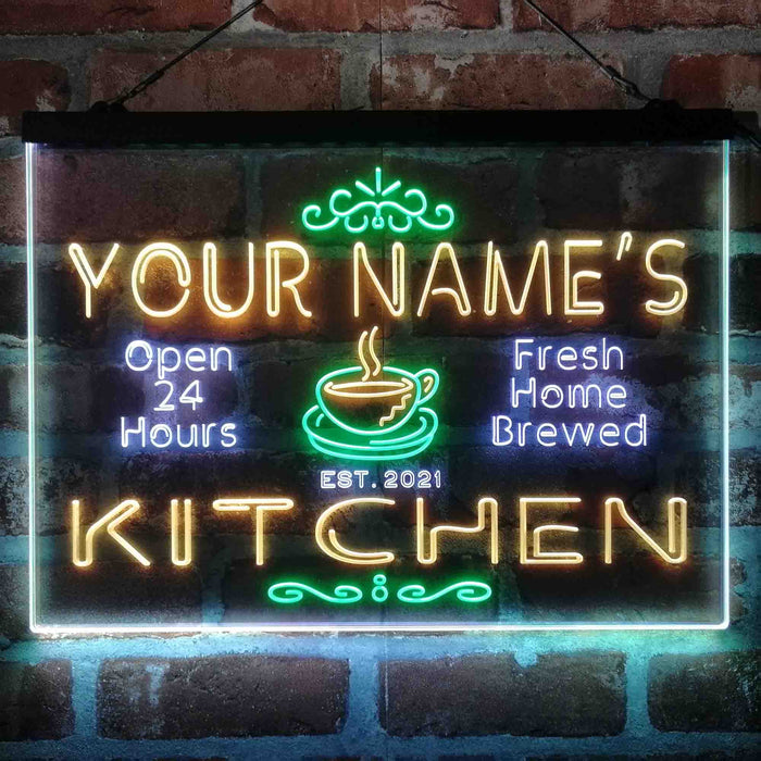 Personalized Kitchen Coffee Cup 3-Color LED Neon Light Sign - Way Up Gifts
