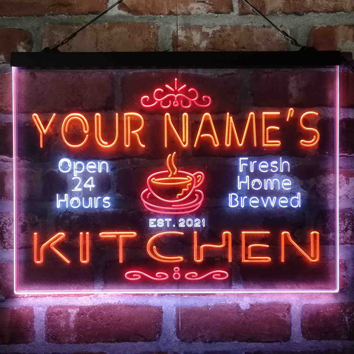 Personalized Kitchen Coffee Cup 3-Color LED Neon Light Sign - Way Up Gifts