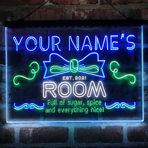 Personalized Girl Kid Bedroom 3-Color LED Neon Light Sign - Way Up Gifts