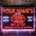 Personalized Pit Stop Game Room 3-Color LED Neon Light Sign - Way Up Gifts