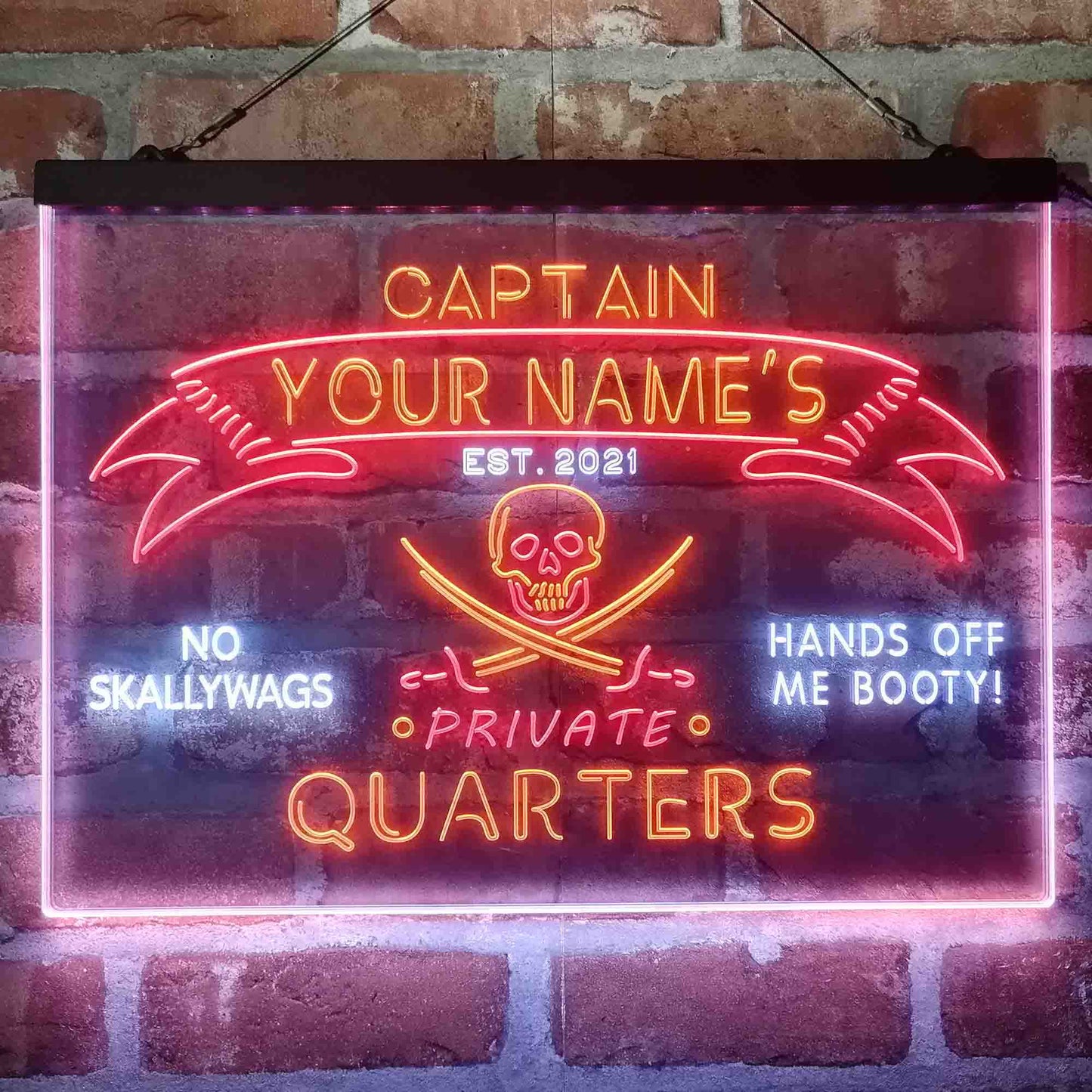 Personalized Private Quarters Man Cave 3-Color LED Neon Light Sign - Way Up Gifts