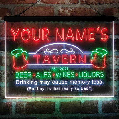 Personalized Tavern Bar Beer 3-Color LED Neon Light Sign - Way Up Gifts