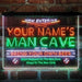 Personalized Baseball Man Cave 3-Color LED Neon Light Sign - Way Up Gifts