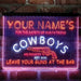 Personalized Cowboys Gun Bar 3-Color LED Neon Light Sign - Way Up Gifts