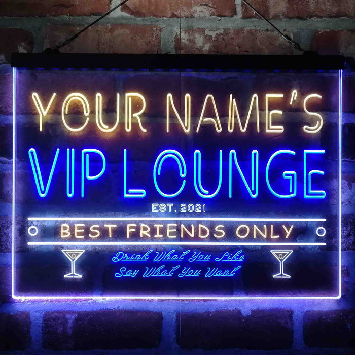 ADVPRO Personalized Your Name Est Year Theme VIP Lounge Bar Club Pub Dual  Color LED Neon Sign Green & Blue 24 x 16 st6s64-qi1-tm-gb