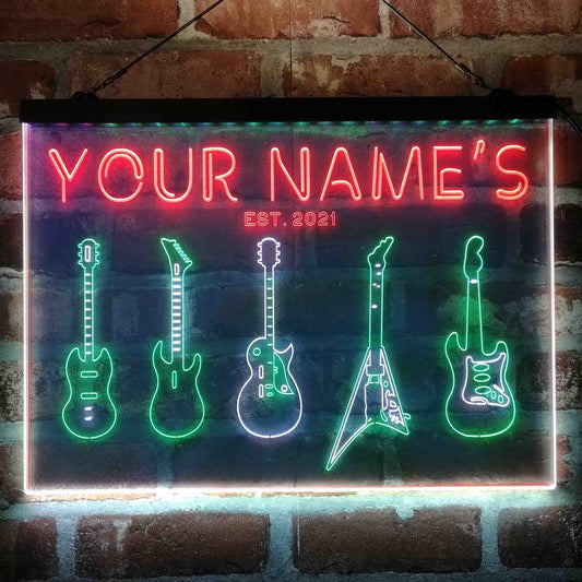 Personalized Guitar Hero Room 3-Color LED Neon Light Sign - Way Up Gifts