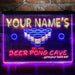 Personalized Beer Pong Cave 3-Color LED Neon Light Sign - Way Up Gifts