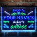 Personalized Biker's Garage 3-Color LED Neon Light Sign - Way Up Gifts