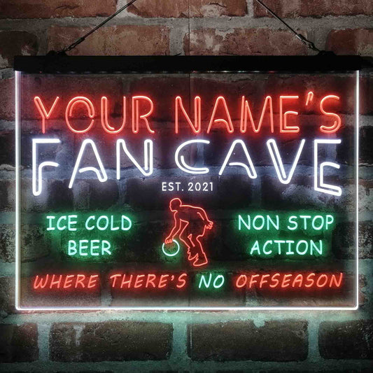 Personalized Basketball Fan Cave 3-Color LED Neon Light Sign - Way Up Gifts