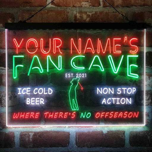 Personalized Golf Fan Cave 3-Color LED Neon Light Sign - Way Up Gifts