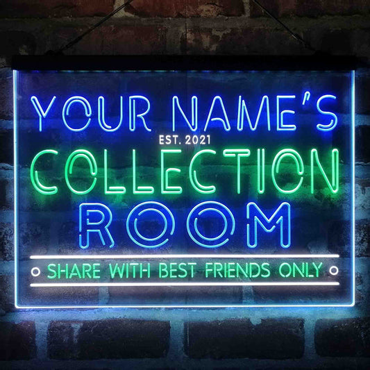 Personalized Collection Display Room 3-Color LED Neon Light Sign - Way Up Gifts