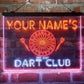 Personalized Dart Club Bar 3-Color LED Neon Light Sign - Way Up Gifts