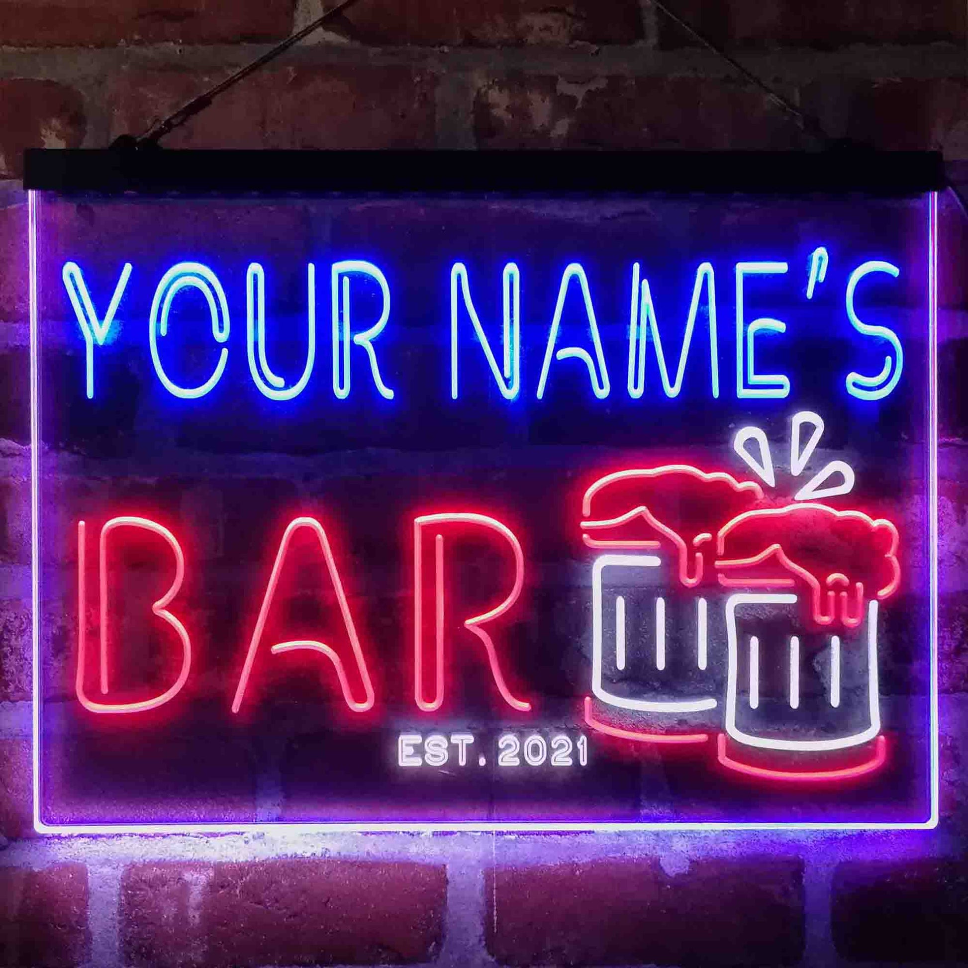 Personalized Beer Mug Decoration 3-Color LED Neon Light Sign - Way Up Gifts