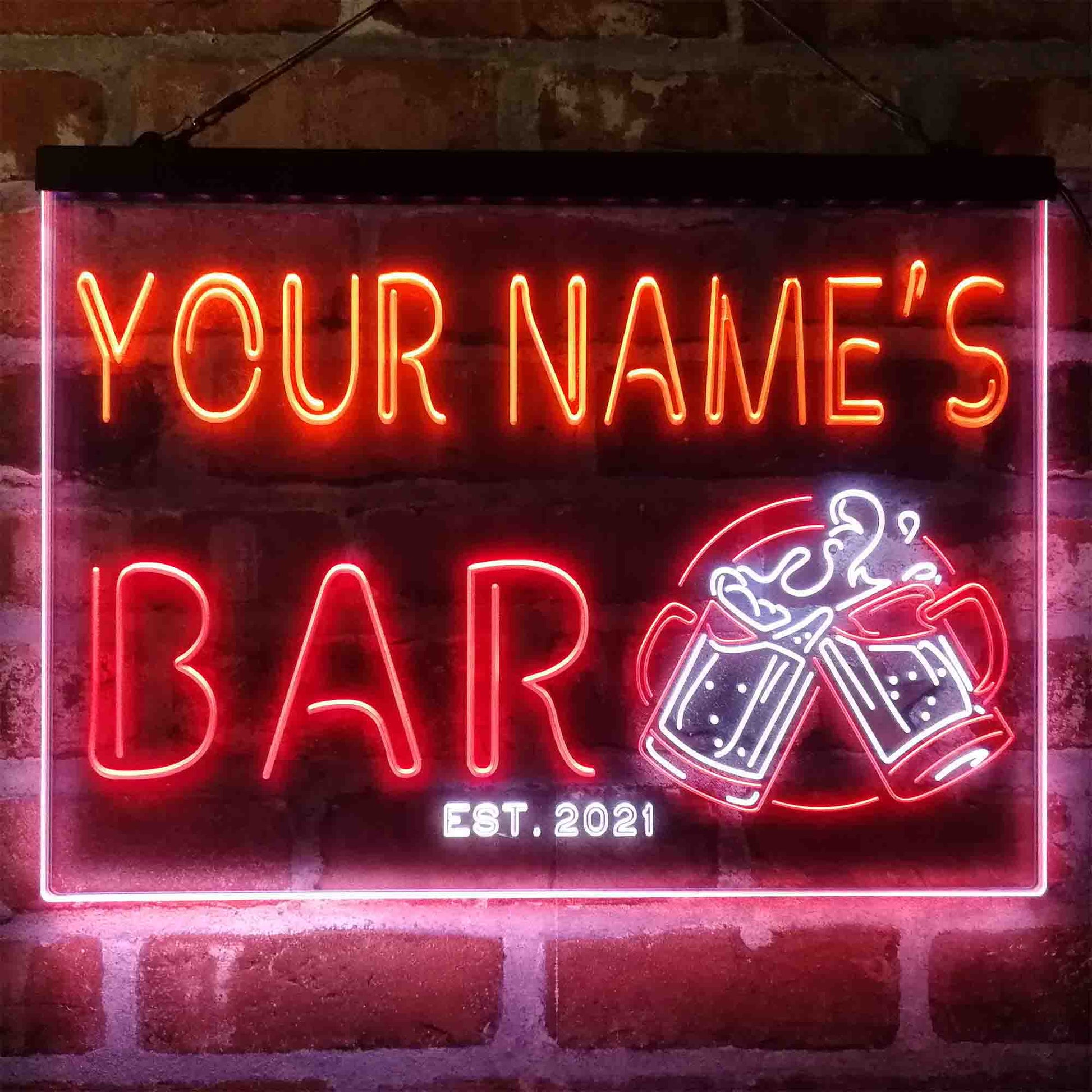 Personalized Beer Mug Deco 3-Color LED Neon Light Sign - Way Up Gifts