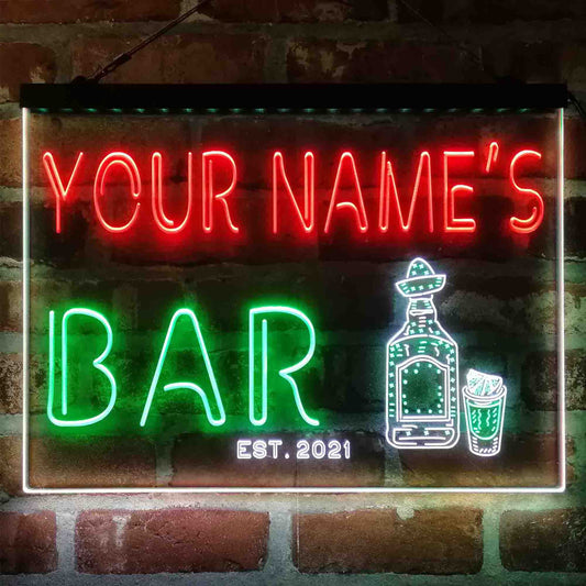 Personalized Gin Tonic Bottle 3-Color LED Neon Light Sign - Way Up Gifts
