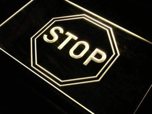Stop LED Neon Light Sign - Way Up Gifts