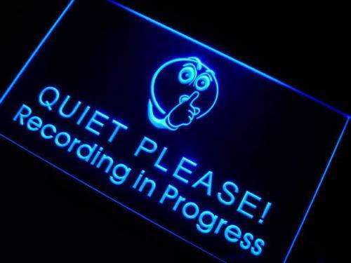 Studio Recording in Progress Quiet Please LED Neon Light Sign - Way Up Gifts