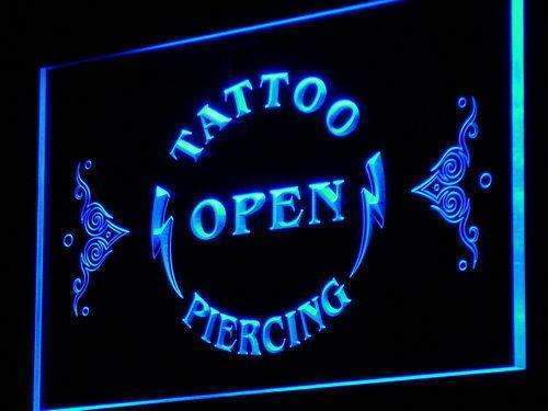 Tattoo Piercing Open LED Neon Light Sign - Way Up Gifts