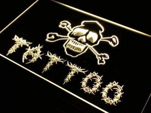 Tattoo Shop Skull Crossbones LED Neon Light Sign - Way Up Gifts