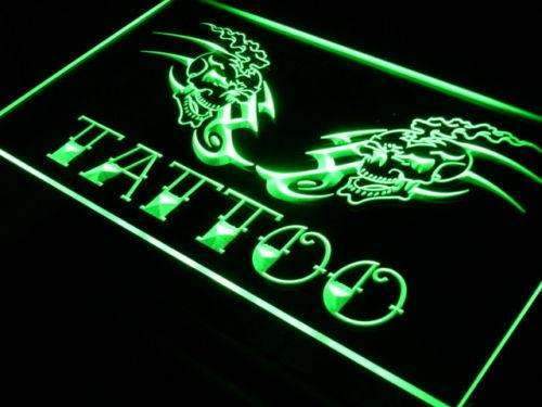 Tattoo Skulls LED Neon Light Sign - Way Up Gifts