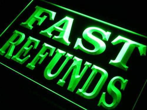 Tax Services Fast Refunds LED Neon Light Sign - Way Up Gifts
