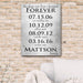Personalized The Days Our Lives Changed Canvas Print - Way Up Gifts