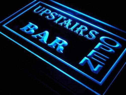 Upstairs Bar Open LED Neon Light Sign - Way Up Gifts
