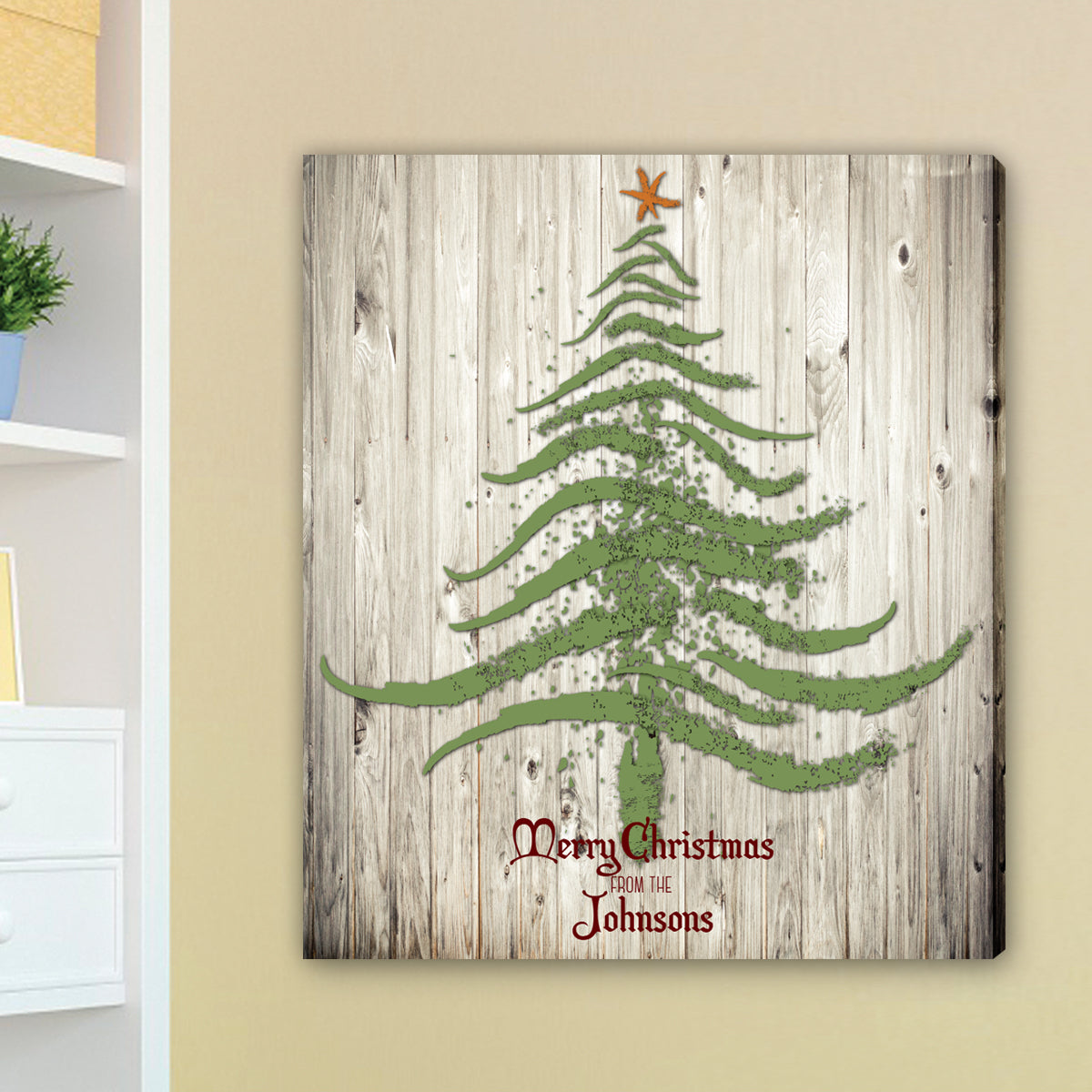 Personalized Vintage Christmas Tree Canvas - Way Up Gifts