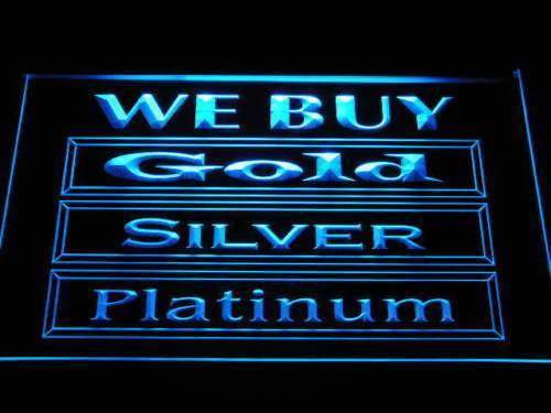 We Buy Gold Silver Platinum LED Neon Light Sign - Way Up Gifts