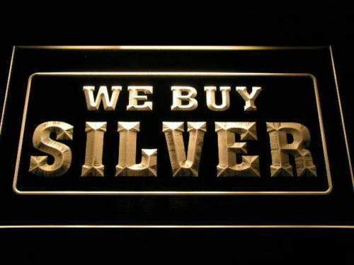 We Buy Silver LED Neon Light Sign - Way Up Gifts
