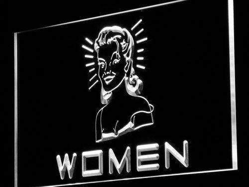 Women's Vintage Restrooms LED Neon Light Sign - Way Up Gifts