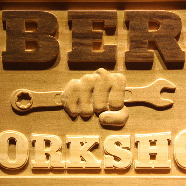 Personalized My Tools Workshop Custom Wood Sign 3D Engraved Wall Plaque - Way Up Gifts