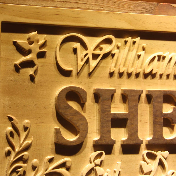 Personalized Couples Name Wedding Date Custom Wood Sign 3D Engraved Wall Plaque - Way Up Gifts