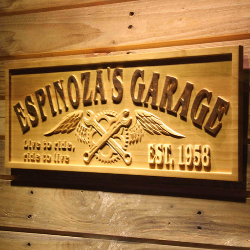 Personalized Handyman Tools Garage Live to Ride Custom Wood Sign 3D Engraved Wall Plaque - Way Up Gifts