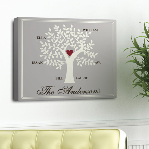 Personalized Family Tree Canvas Signs - Way Up Gifts