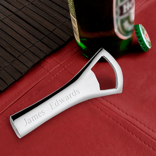 Personalized Silver Plated Bottle Opener - Way Up Gifts