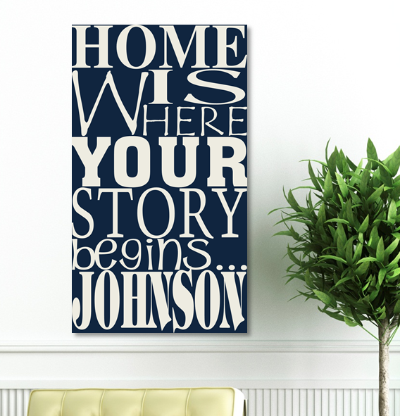 Personalized Where Our Story Begins Canvas Print - Way Up Gifts