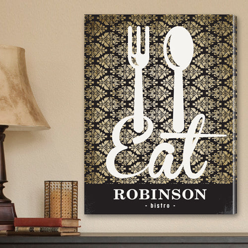 Personalized Bistro Sign Canvas Print - Way Up Gifts