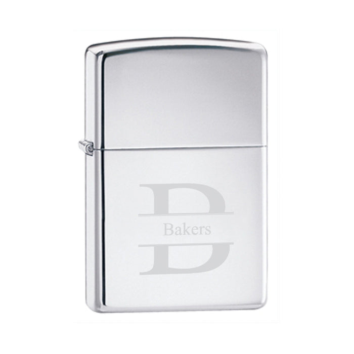 Engraved High Polish Chrome Zippo Lighter - Way Up Gifts